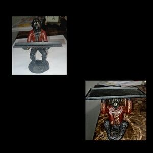 Heavy iron monkey qitjbref jacket desk top business card and pen set.